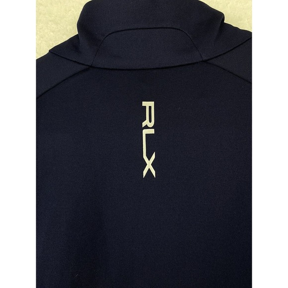 NWT RLX Ralph Lauren Golf 1/4 Zip Pullover Navy Blue Men’s Sz Medium MSRP $148 - Picture 9 of 11